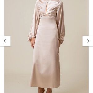 NWT - REVOLVE - Elegant Cream Satin Dress